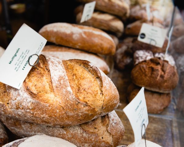 Bread at market stall