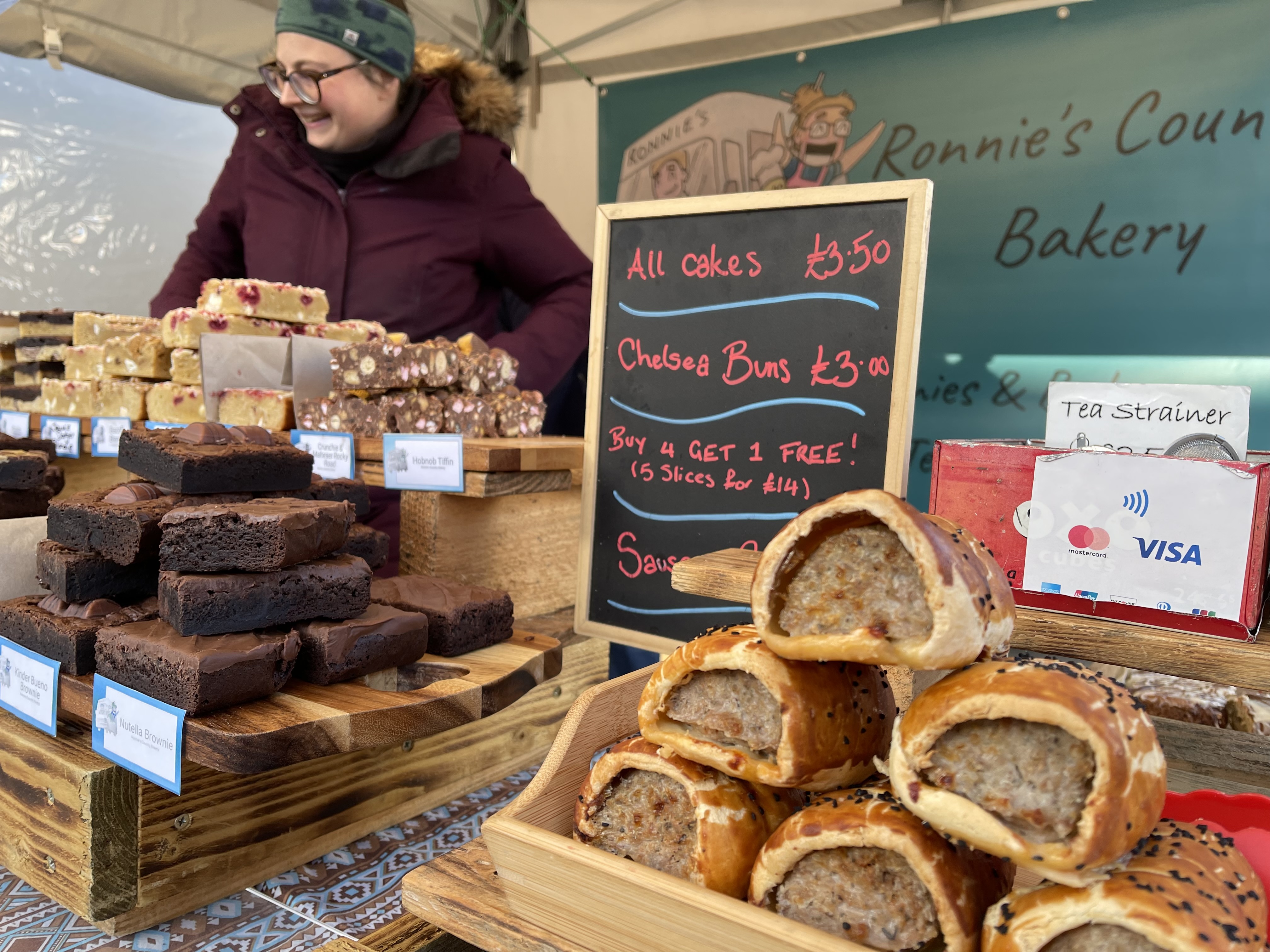 Image of bakery stall at Haverhill Market